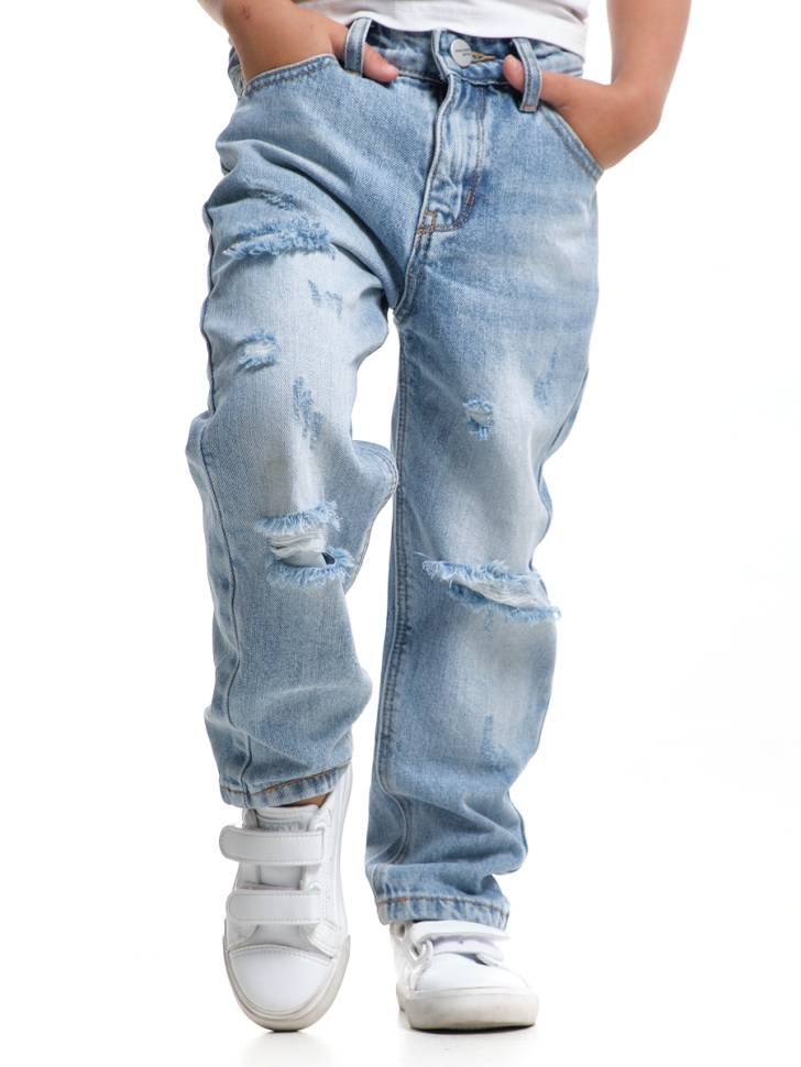 Джинсы для мальчиков Mini Maxi, модель 331029, цвет голубой - Джинсы для мальчиков