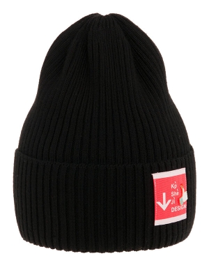 Шапка для девочки Арт-Деко, Миалт черный, весна-осень