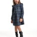 Платье для девочек Mini Maxi, модель 8050, цвет зеленый/синий/клетка