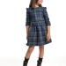 Платье для девочек Mini Maxi, модель 8050, цвет зеленый/синий/клетка