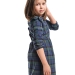 Платье для девочек Mini Maxi, модель 8050, цвет зеленый/синий/клетка