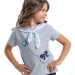 Футболка для девочек Mini Maxi, модель 6473, цвет серый