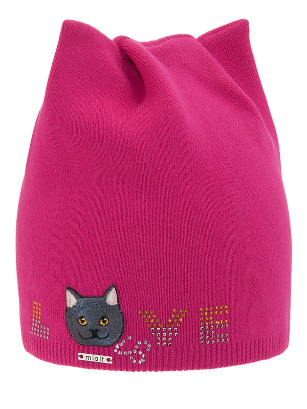 Шапка для девочки Земфира, Миалт фуксия, весна-осень - Для девочек весна-осень