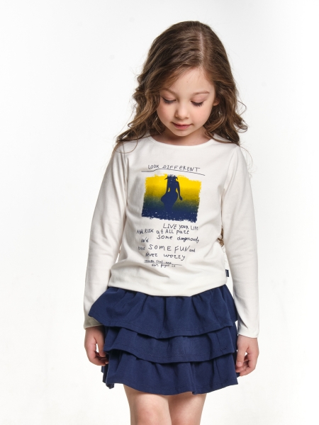 Комплект одежды для девочек Mini Maxi, модель 1484/1485, цвет белый/синий - Комплекты летние