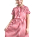 Платье для девочек Mini Maxi, модель 2684, цвет красный/клетка
