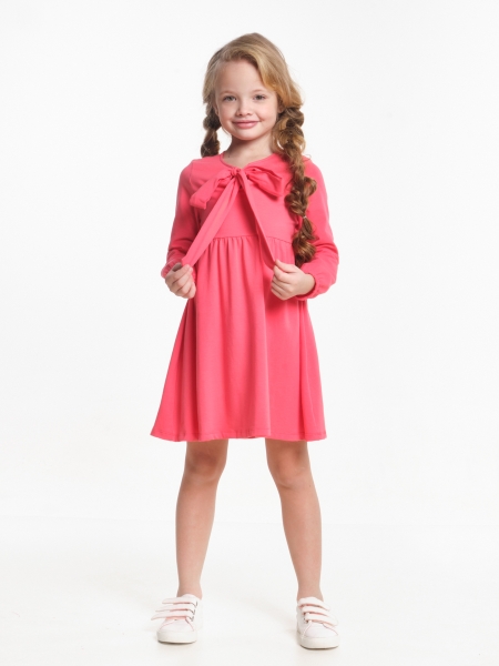 Платье для девочек Mini Maxi, модель 6953, цвет коралловый - Платья для девочек с длинным рукавом