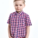 Рубашка для мальчиков Mini Maxi, модель 7903, цвет красный/синий/клетка