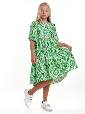 Платье для девочек Mini Maxi, модель 7927, цвет зеленый/мультиколор