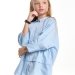 Блузка для девочек Mini Maxi, модель 7948, цвет голубой