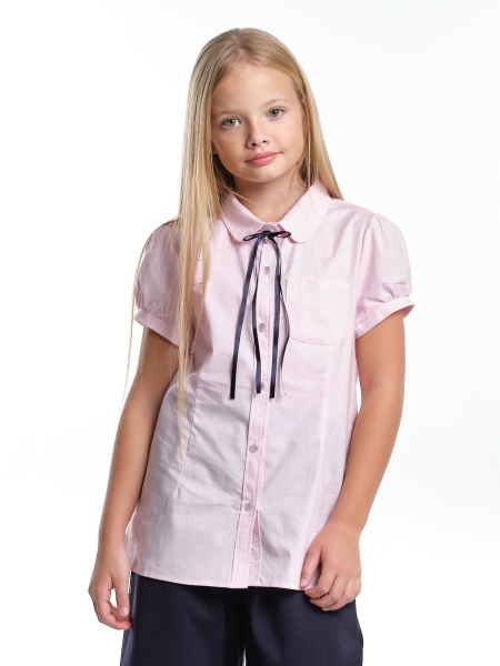 Блузка для девочек Mini Maxi, модель 5119, цвет розовый/синий - Блузки с коротким рукавом