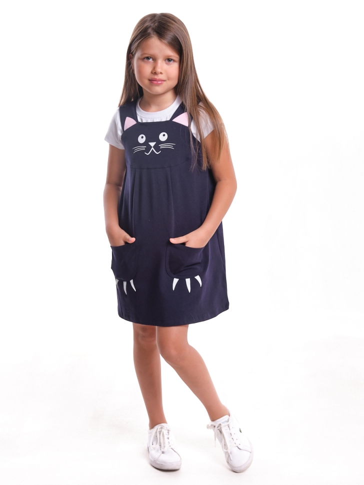 Комплект-двойка для девочек Mini Maxi, модель 3302/3198, цвет синий - Комплекты летние