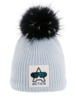 Шапка для девочки Миссия, Миалт голубой, зима