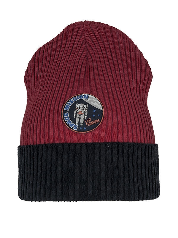 Шапка для мальчика Орион, Миалт темно-синий/красный, весна-осень - Шапки весна-осень