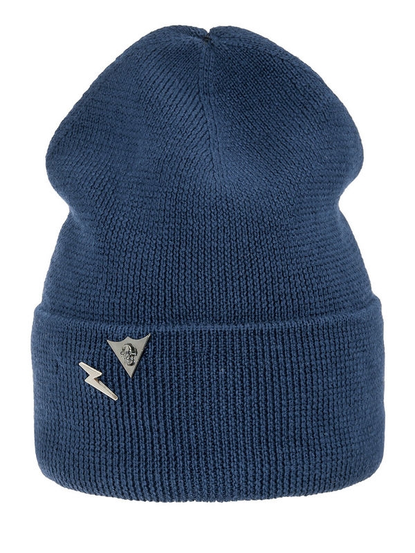 Шапка для мальчика Зигзаг, Миалт темный-джинс - Шапки осень-зима