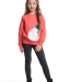 Свитшот для девочек Mini Maxi, модель 1547, цвет коралловый