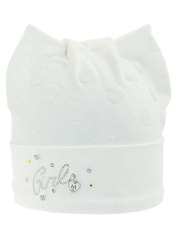 Шапка для девочки Смешинка-2, Миалт белый, весна-осень-лето - Для девочек весна-осень