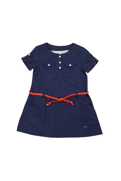 Платье для девочек Mini Maxi, модель 4760, цвет синий/белый - Платья для девочек с коротким рукавом