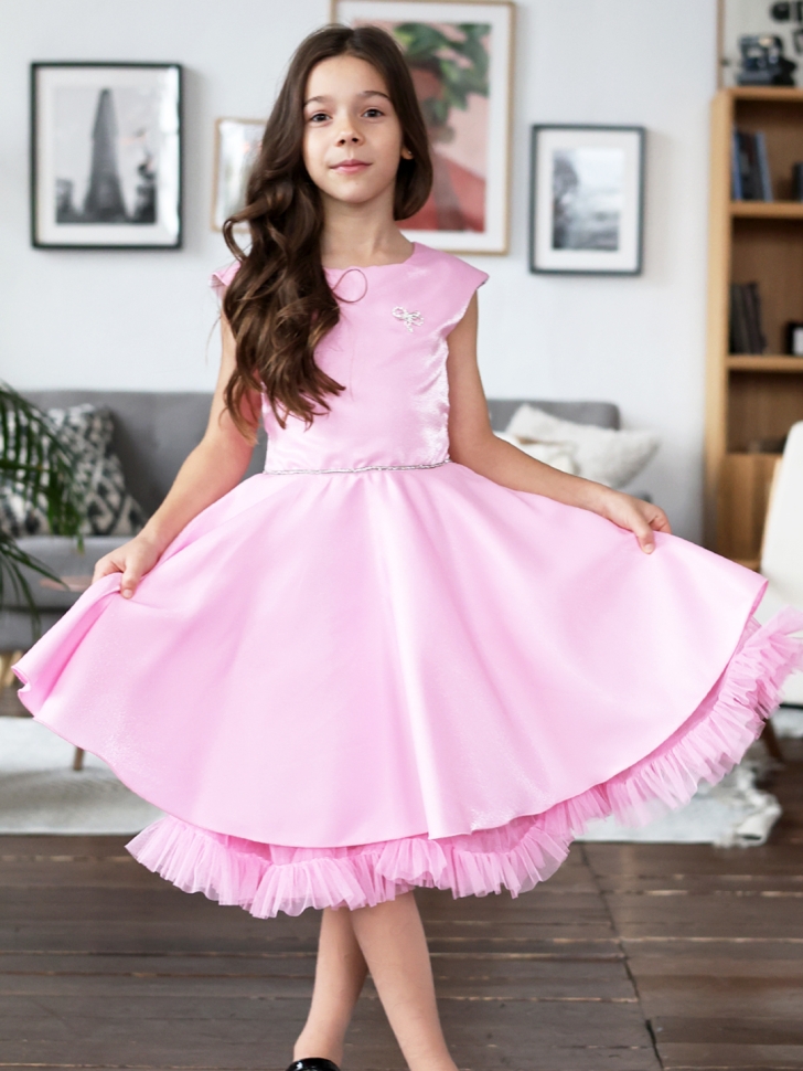 Платье для девочки БУШОН ST35, праздничное цвет розовый - Платья СТИЛЯГИ