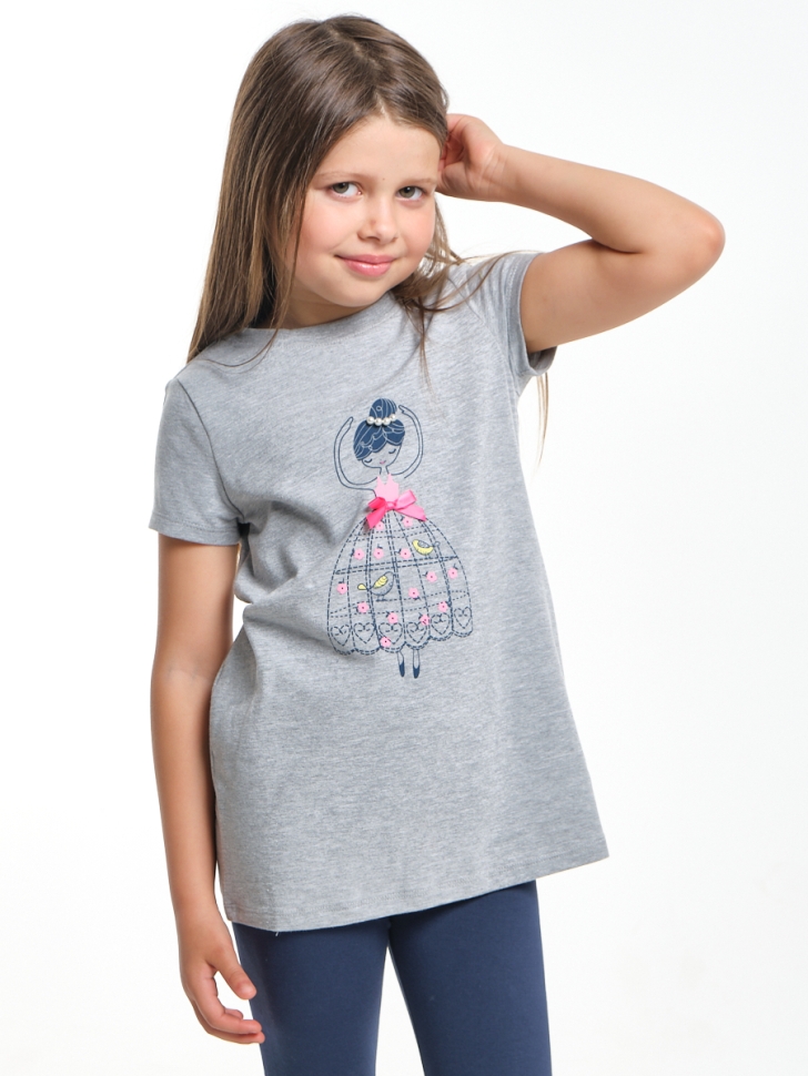 Футболка для девочек Mini Maxi, модель 3968, цвет серый - Футболки для девочек