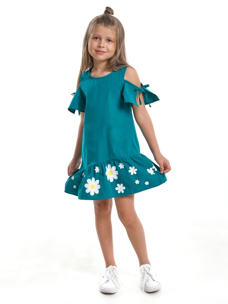 Платье для девочек Mini Maxi, модель 4602, цвет бирюзовый - Платья для девочек с коротким рукавом