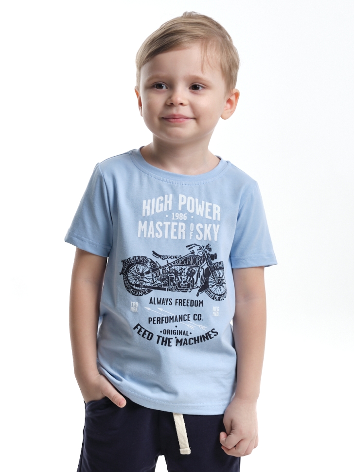 Футболка для мальчиков Mini Maxi, модель 3102, цвет голубой - Футболки для мальчиков