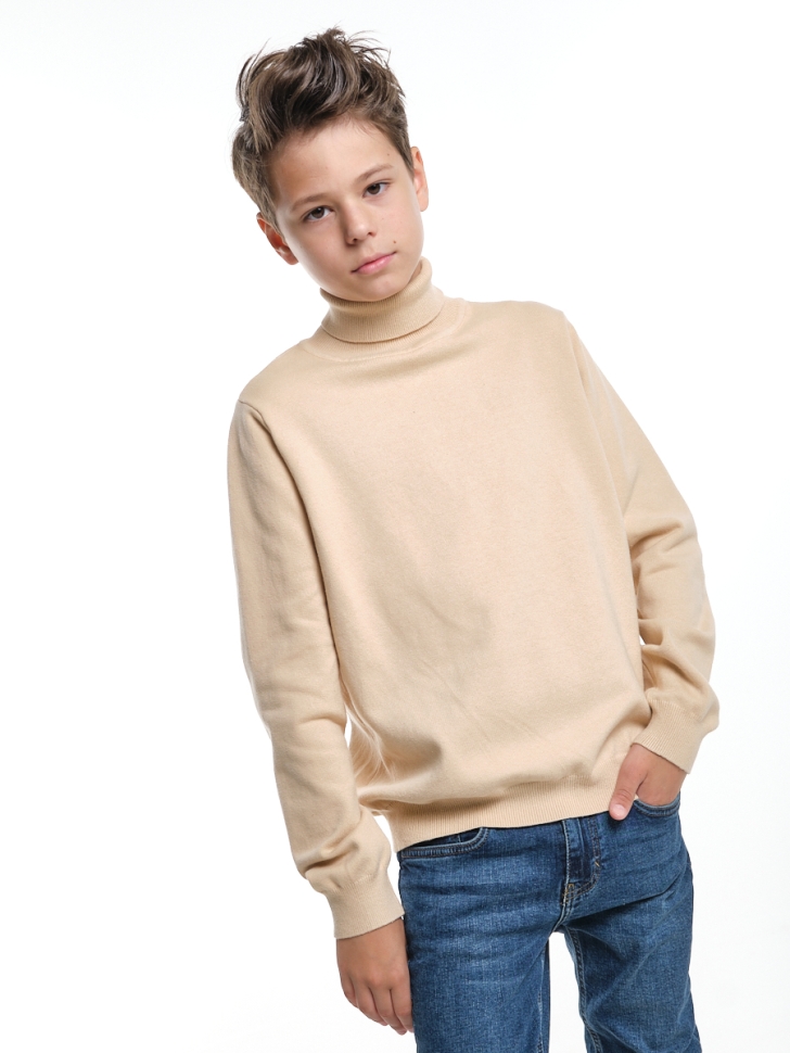 Водолазка для мальчиков Mini Maxi, модель 3312240, цвет бежевый - Водолазки для мальчиков