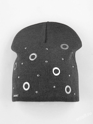 Шапка для девочки Рокси, Миалт темно-серый, весна-осень