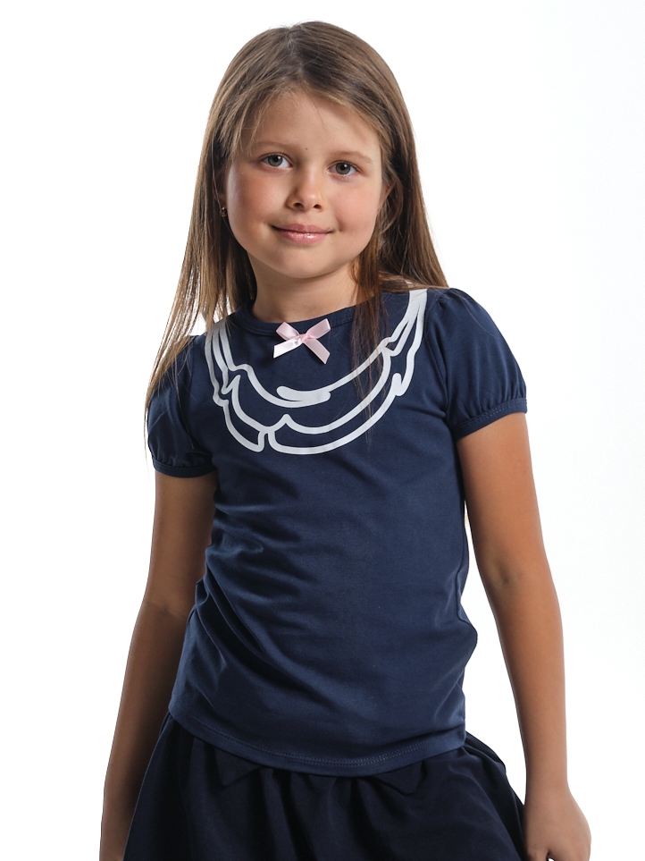 Футболка для девочек Mini Maxi, модель 0670, цвет синий - Футболки для девочек