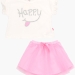 Комплект для девочек Mini Maxi, модель 3962/3963, цвет белый/розовый