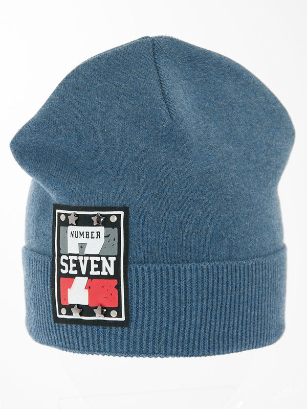 Шапка для мальчика N 7, Миалт темно-джинсовый/меланж - Шапки весна-осень